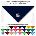 22"x22"x29" Navy Custom Printed Imported 100% Cotton Pet Bandanna